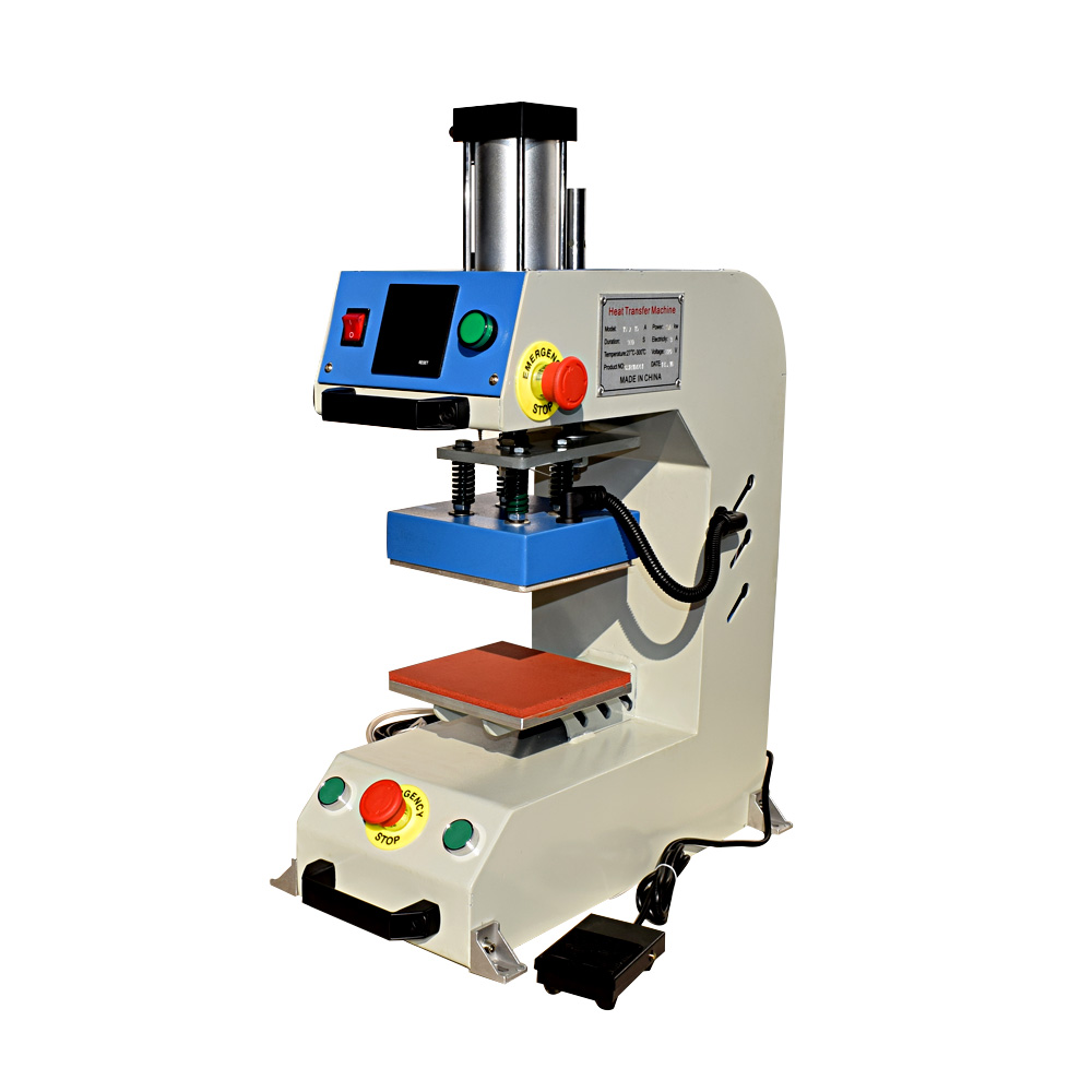 Semi-automatic Pneumatic Heat Press Machine T-shirt Label Heat Press Machine 6″ x 6″