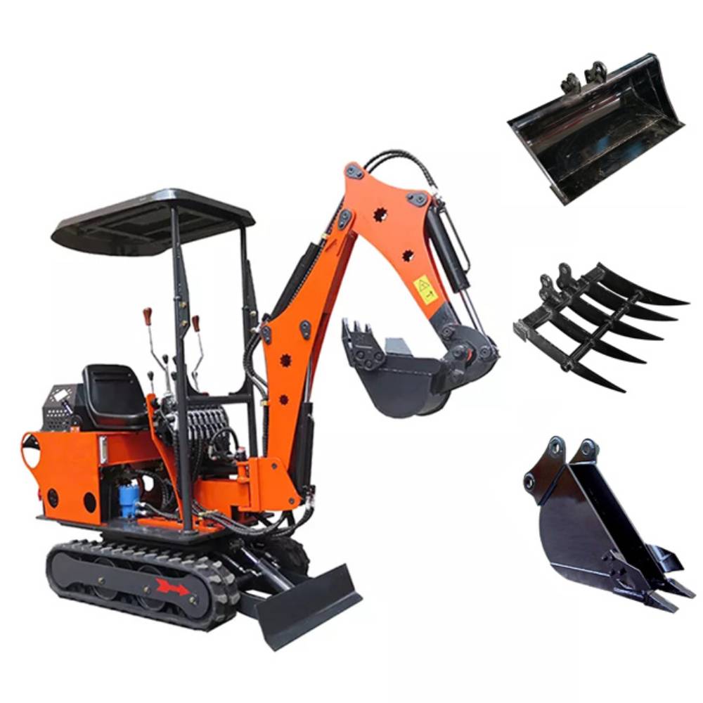13.5HP Engine Crawler Mini Excavator With Multiple Attachment Micro Excavator Garden Machinery Mini Digger