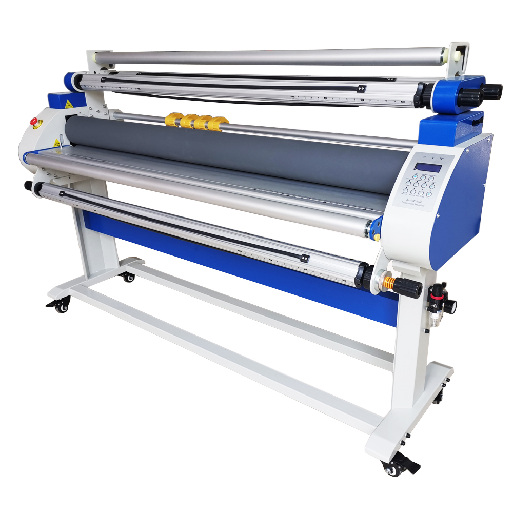67″ Fully Auto Cold Roll Laminator Wide Format, Heat Assisted Trimmer