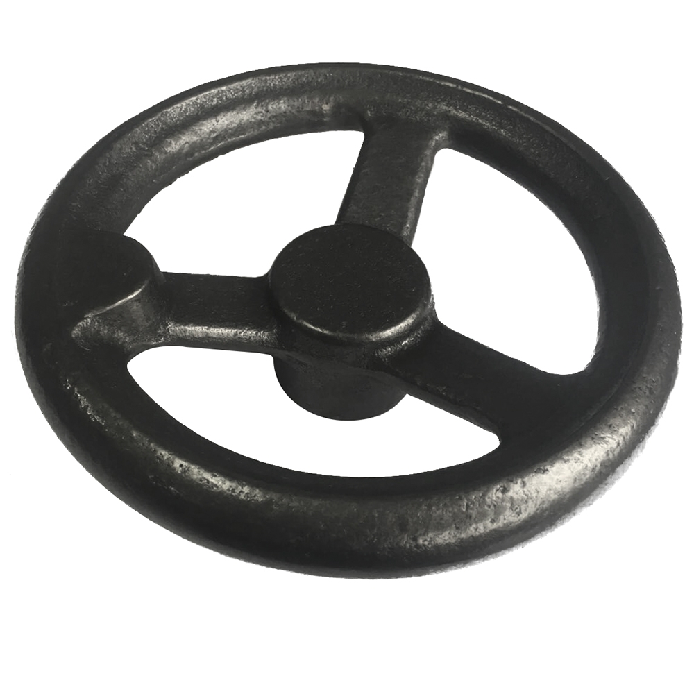 Three Spoked Cast Iron Offset Handwheel without Handle 4″ Diameter