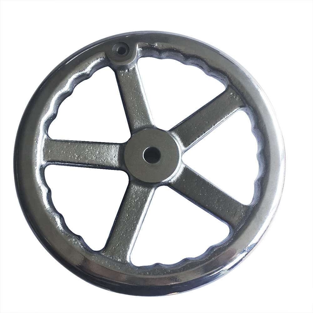 Five Spoked Cast Iron Offset Handwheel without Handle 12″ Diameter