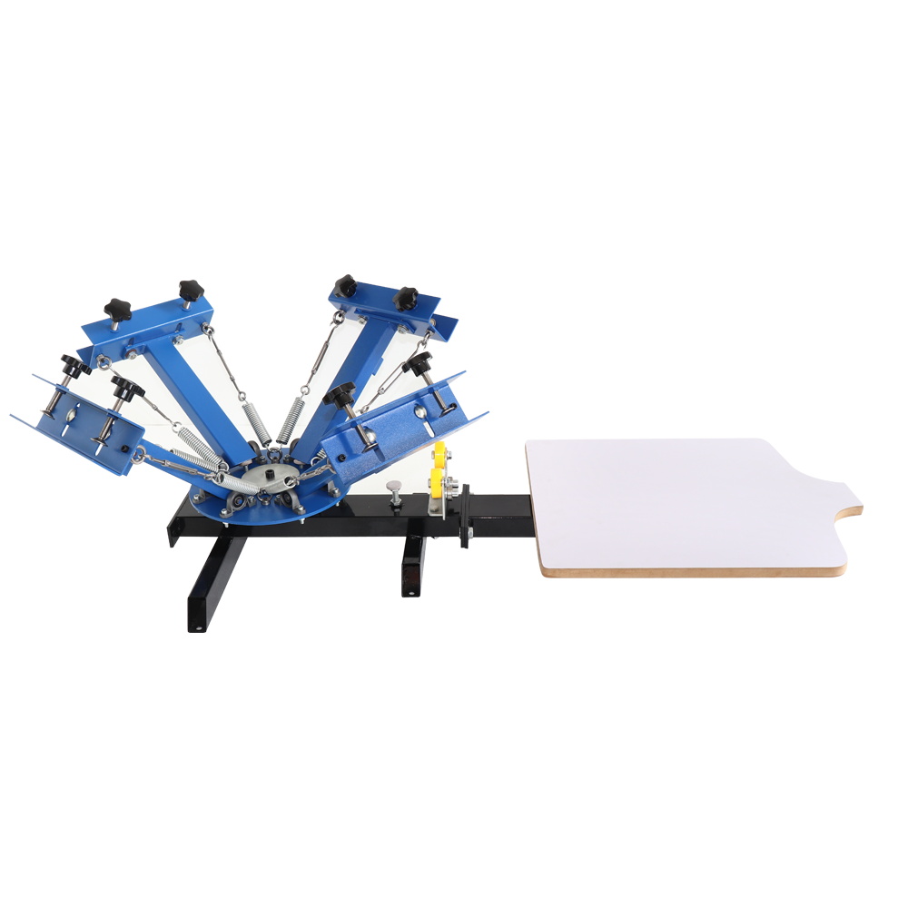 4 Color 1 Station Rotary Screen Printing Machine T Shirt Press ,4 Color 1 Press Diy direct Silk Screen Printing Machine