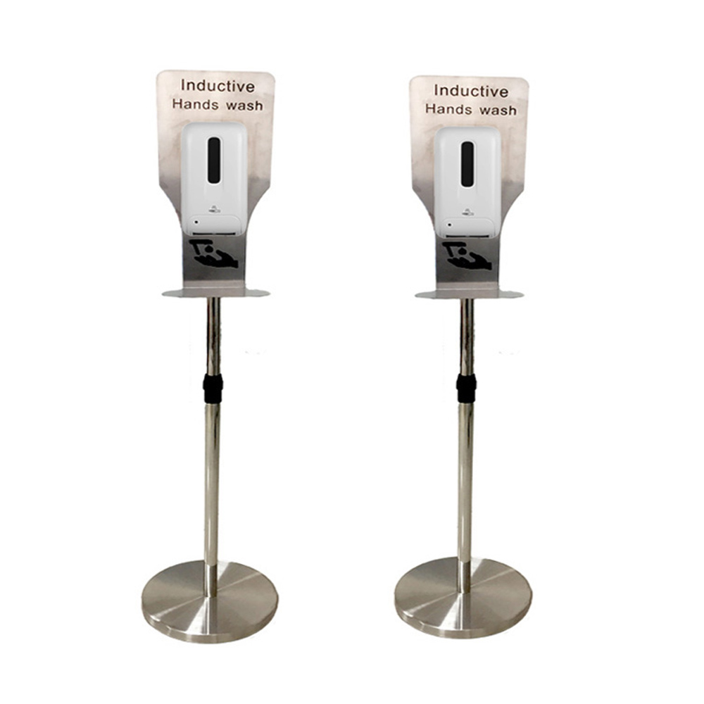 SS Hand Sanitizer Dispenser Stand With Automatic Hand Soap, 2 pcs/set