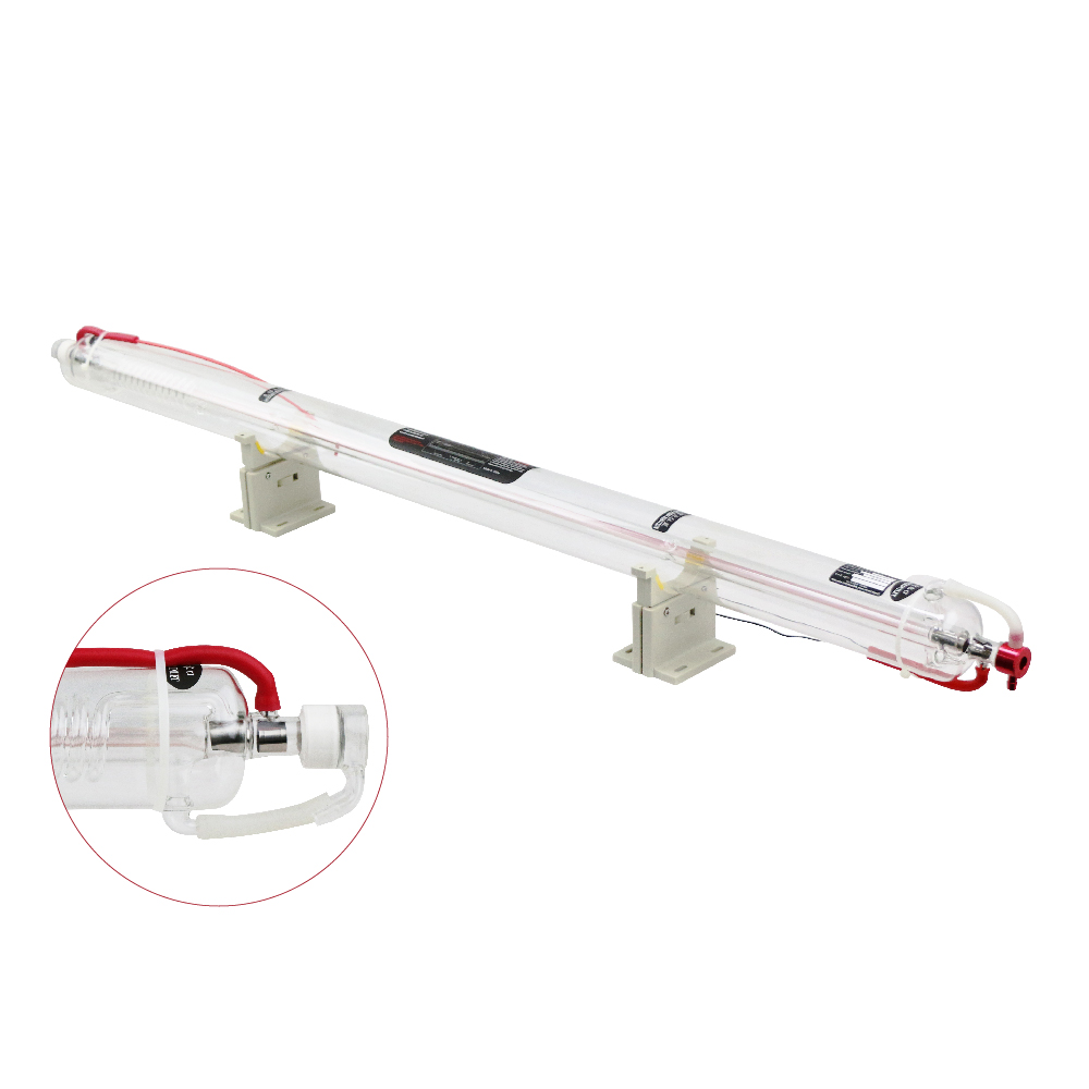 130W CO2 Laser Tube 1650mm Long 80mm Dia. With Advanced Coating 10000hr Service Life for Laser Engraver Cutter Laser Engraving Machine FDA Approved