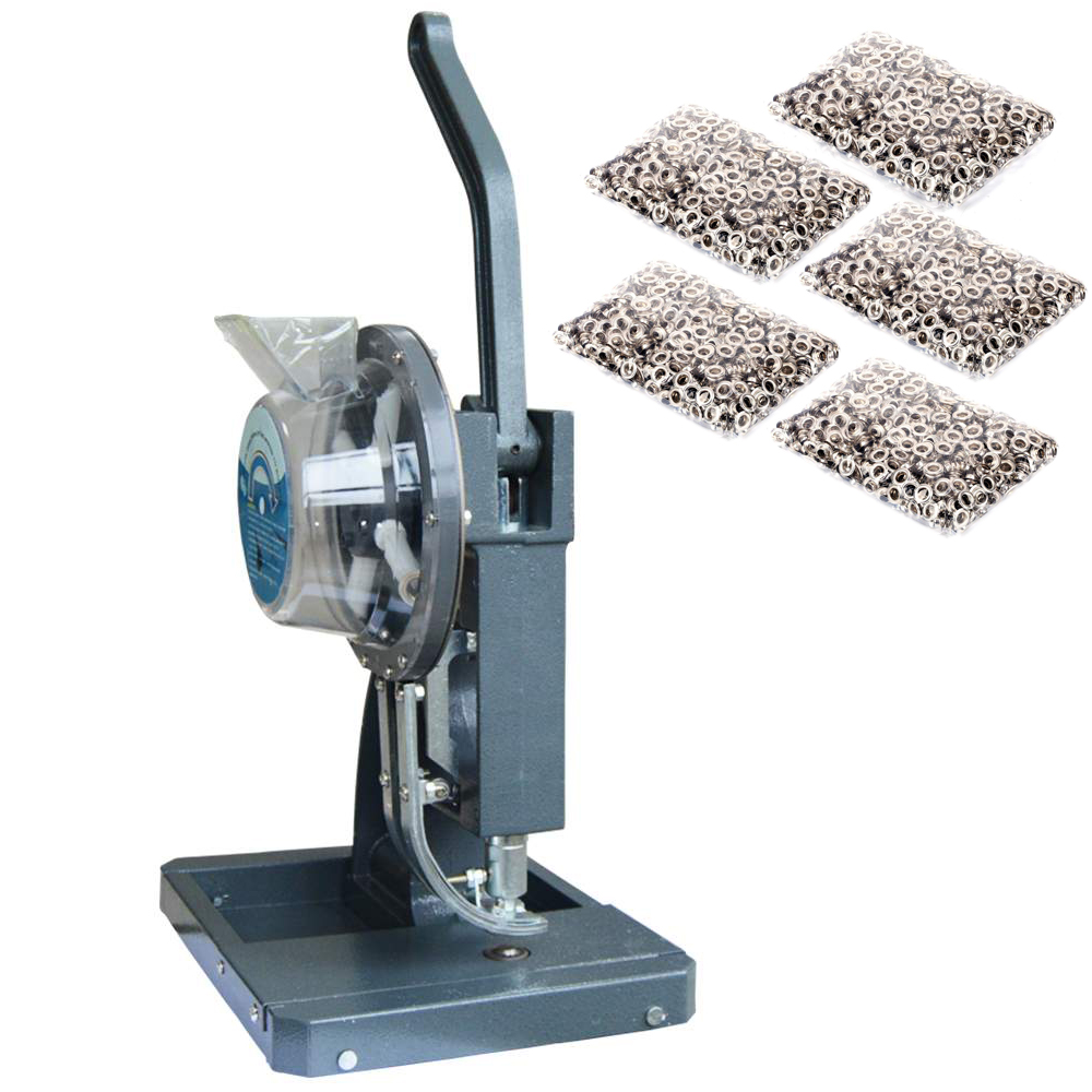 Semi-Automatic 12mm Grommet Machine with 5000pcs Eyelets Banner Cloth