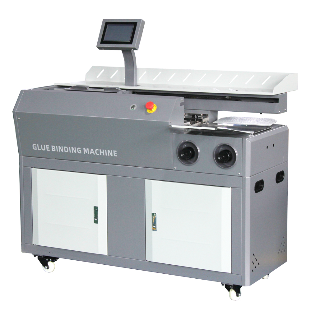 Automatic Perfect Binding Machine with Side Gluing Touchscreen Type Max. Binding Capacity 2-3/8″ (60mm)