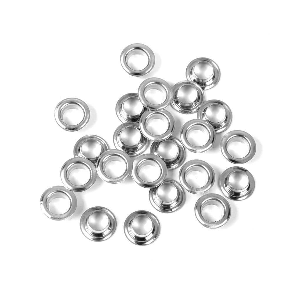 Grommet Machine Iron White Flat Grommet 25/64in 40000pcs Grommets Kit for Grommet Tool, Banner and Posters for Fabric Clothes Leather Belt Punching