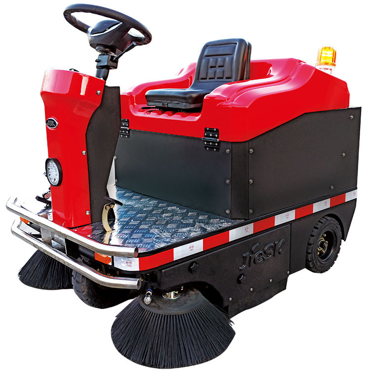 Ride-On Vacuum Floor Sweeper 55″ Cleaning Path DC 48V AGM Battery 40 GAL Dustbin Capacity, 8 GAL Water tank