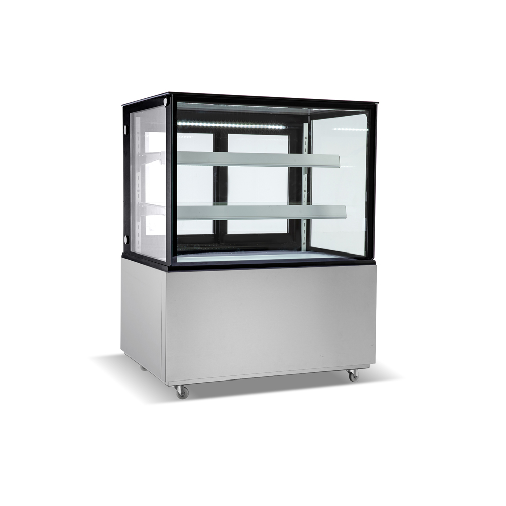 36 in. Commercial Bakery Display Case Square Glass Stainless Steel Refrigerated Bakery Display Case