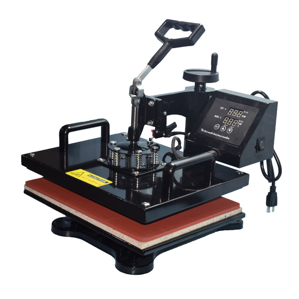 6IN1 Heat Press Transfer Machine 15"x15" T-Shirt Combo Sublimation DIY Printer 