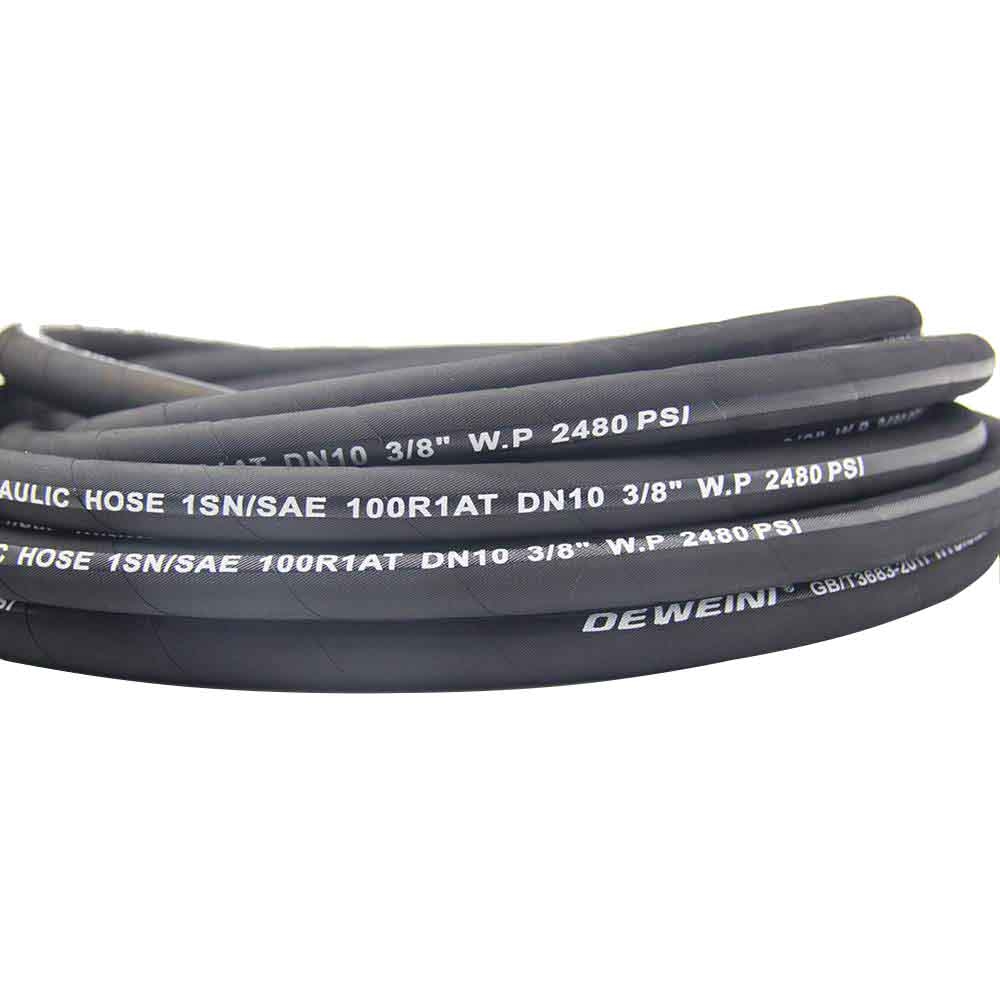 Flexible Hydraulique Continental 1/4" SAE 100R1AT/1SN - Longueur 5 Pieds (1,5m), Neuf