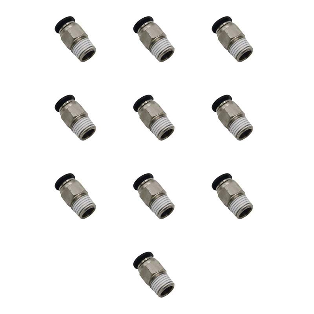 5 Pcs Air Pneumatic Push In Connector Male Elbow Fitting 1/4"OD 1/4" NPT 
