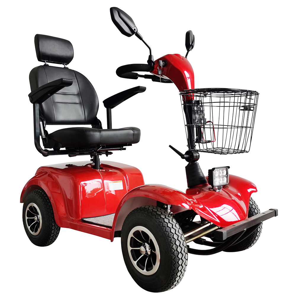 Elegance Jeg tror, ​​jeg er syg At bygge 500W Heavy Duty Mobility Scooter 330 LB Load Capacity With Four Wheels For  Adults & Seniors, Red