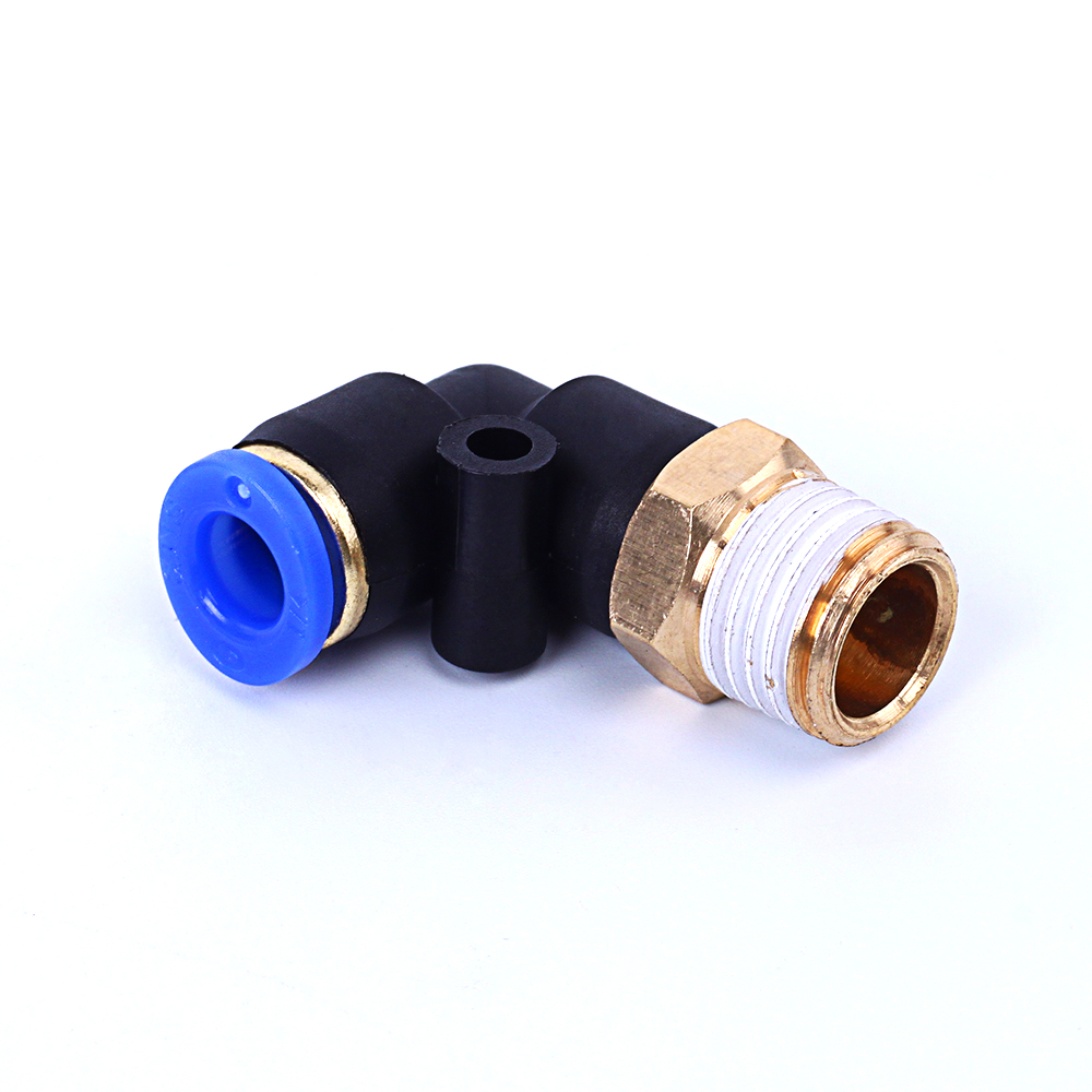 10-Piece 1/4" OD Tube To 1/8" NPT Pneumatic Fittings – Push-to-Connect, Nickel Plated Brass 4 thumbnail image