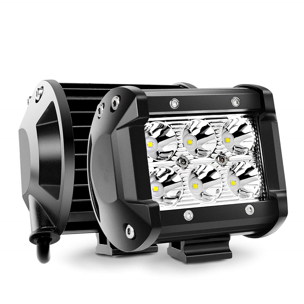 2PCS LED Light Pod 18W 4 Inch Led Work Light Bar 12V Auxiliary Light for  Car Truck
