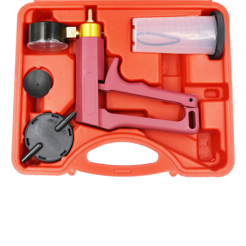 Car Vacuum Pistol Break Bleeder Fluid Reservoir Tester Tool Hand Held Kit Auto 