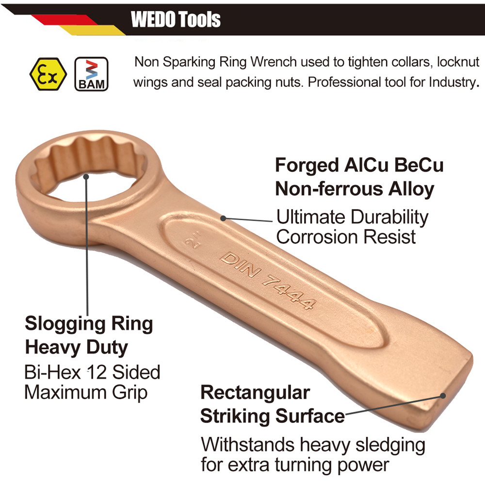 Bolton Tools WEDO Non-Sparking Striking Single Box End Spanner