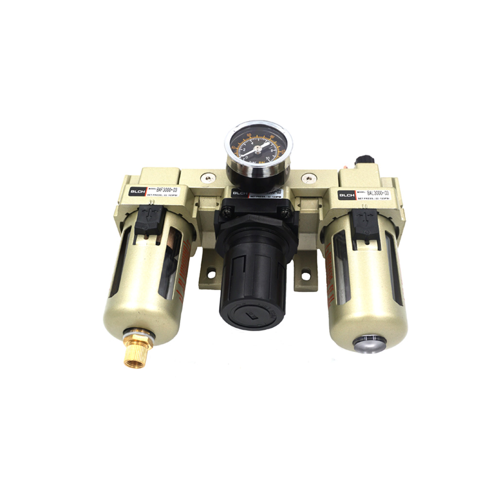 Pneumatic Filter Regulator Lubricator 3/8" NPT 40 Micron 22-123 psi 