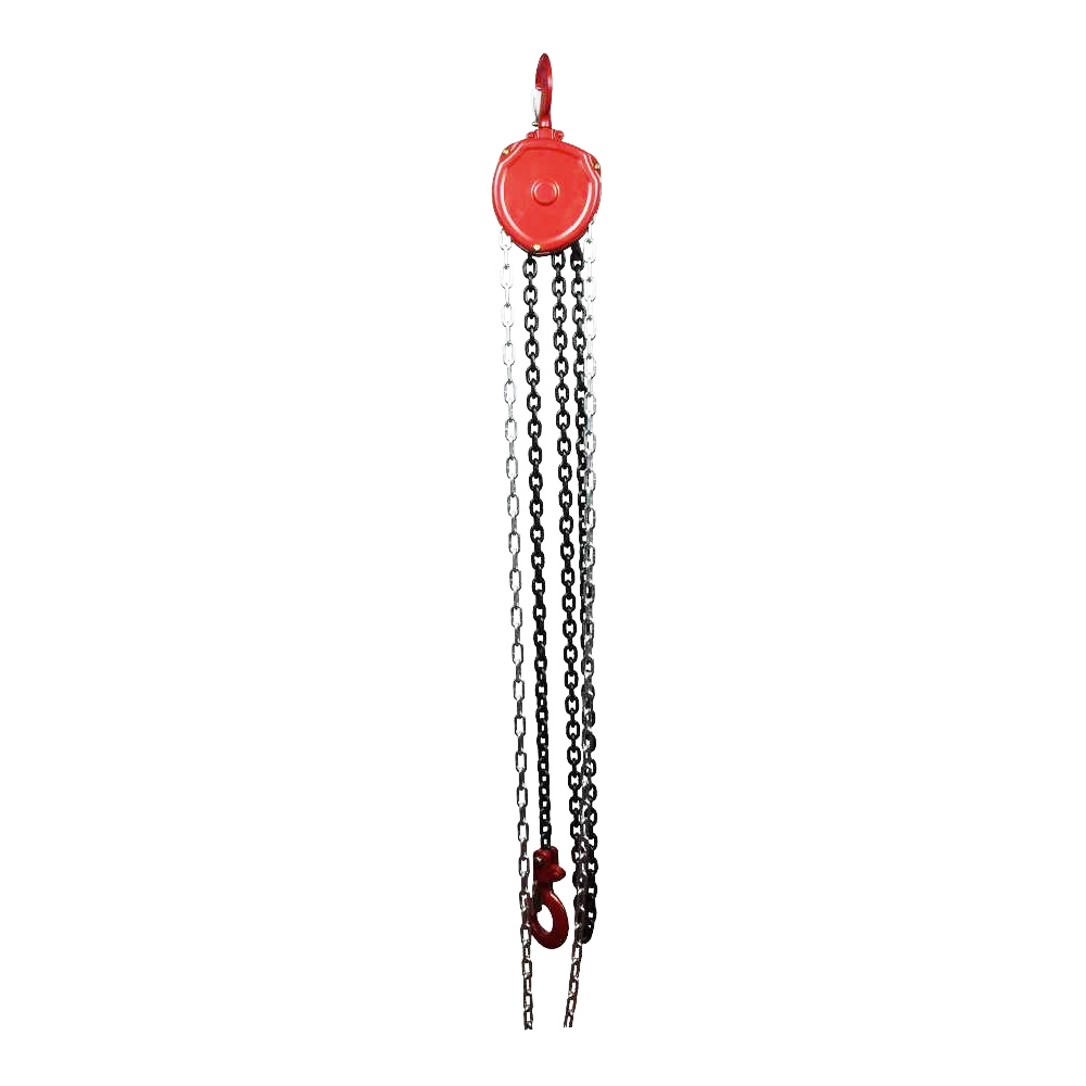 Palan à Chaîne Manuel 1 Tonne - Capacité 2200 Lbs - Hauteur Levée 2,1m - Rouge