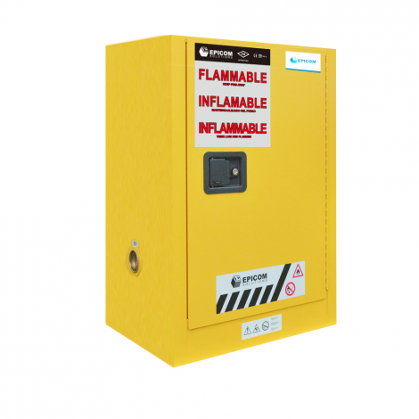 FM Approved 4gal Flammable Cabinet 22x 17x 17" Manual Door