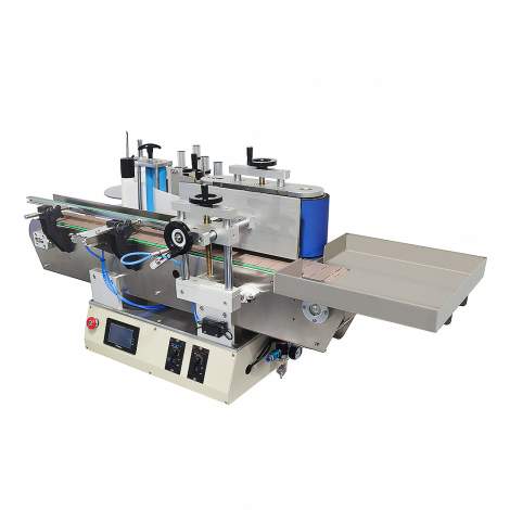 Automatic Round Bottle Labeler Separate Labeling Machine With Collector, Bottle Diameter1" to 4", 110V/60Hz
