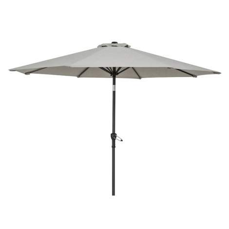 9ft Outdoor Marketing Patio Umbrella Crank and Tilt Light Grey