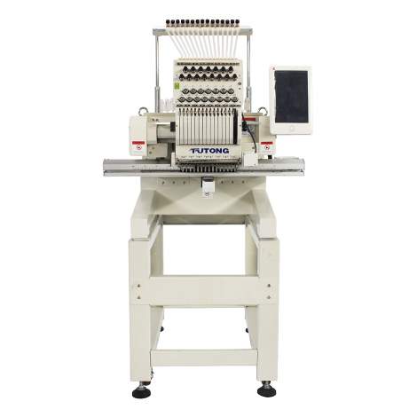 15 Needles Commercial Embroidery Machine  Single Head Computerized Embroidery Machine With Pattern-Design System