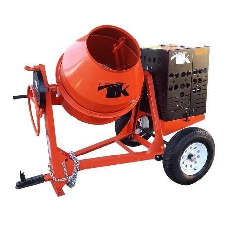 TK Equipment 12 Cu. Ft. Steel Drum Concrete Mixer w/ 3 HP Baldor Electric Motor CM12-E3.0