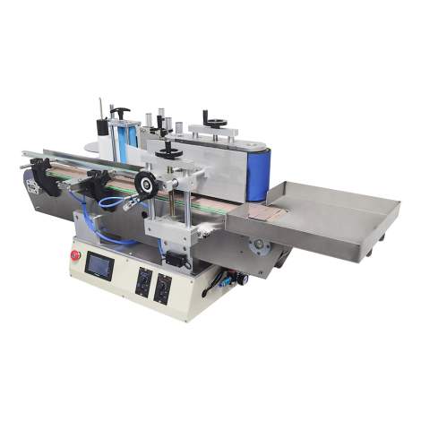 Tabletop Automatic Small  Round Bottle Labeling Machine With Collector, 110V 60Hz