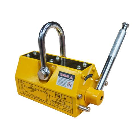 1-Permanent Magnet Lifter 1320 LB 3 Times Safety Factor