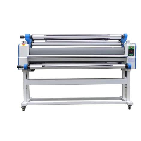 63" Full- Auto Cold Roll Laminator Machine Wide Format Laminating Machine Pneumatic Roll Laminator Machine Heat Assisted & Trimmer