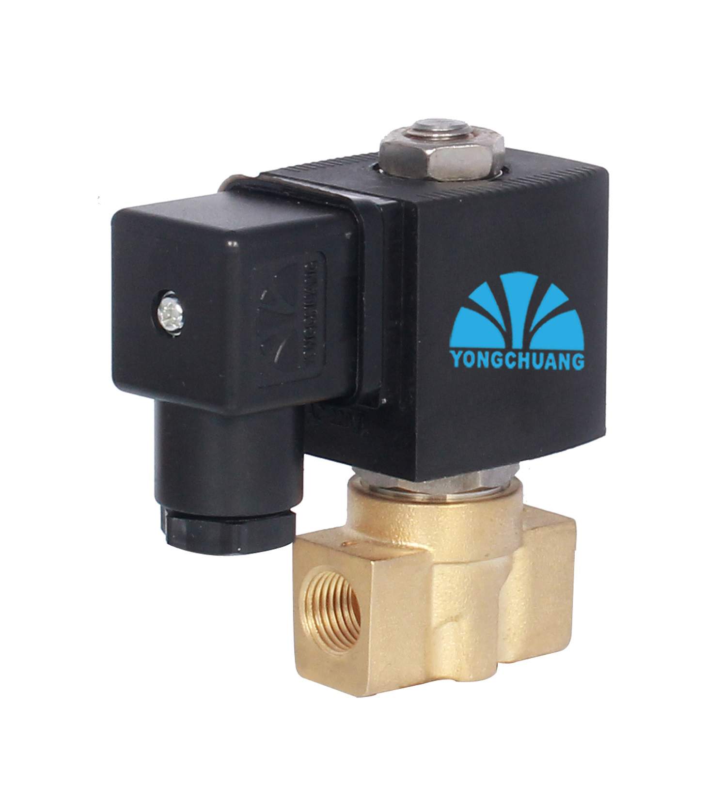 24VDC Brass Direct Acting Solenoid Valve Normally Closed 1/4" NPT