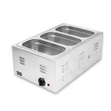 Electric Countertop Food Warmer With 3 x 1/3 Size 6" Deep Steam Pans