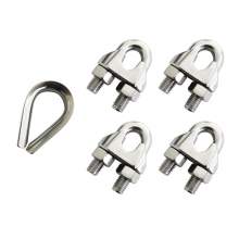 Wire Rope Clip and Thimble Kit 304 Stainless Steel U-Bolt For 3/4" Dia