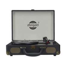 Vintage 3-Speed Bluetooth Portable Suitcase Record Player