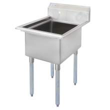 23" 18-Ga SS304 One Compartment Commercial Sink 18" x 18" x 12" Bowl