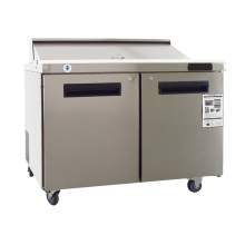 Stainless Steel Double Door Food Prep Table Refrigerator-48 Inches Commercial Refrigerator Restaurant Refrigerator