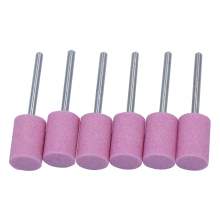 1/2"  (D) x 3/4" (T), W186, Cylinder End, Vitrified Aluminum Oxide Mounted Points, Abrasive, 6 Pcs, Made In Taiwan