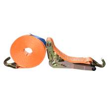2'' x 15' 6600lbs Orange Ratchet Strap Double J Hook
