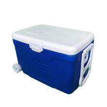 58Qt Ice Chest Cooler with Durable Wheels and Reinforced Tow Handle