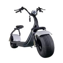 3000W Motor White Color Electric Fat Tire Scooter Moped 60V 20Ah Removable Battery With Front Suspension With Bluetooth Speaker Double Seat For Adult