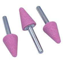 3/4" (D) x 1-1/8" (T), A5, Tree End, Vitrified Aluminum Oxide Mounted Points, Abrasive, 3 Pcs, Made In Taiwan