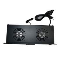 1U Rack Mount Cooling System with 2 Fans Temperature Set and Display