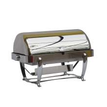 8.5QT Rectangular Roll Top Deluxe Chafers Chafing Dish