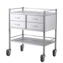 Medical Supply Cart 4 Drawers 2 Shelves Corrosion-Resistant Mobile Medical Stand Medical Equipment Cart Commercial Wheel Dental Lab Cart