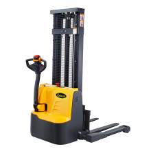 118" High Fully Powered-Electric Straddle Stacker with 2200lbs Capacity