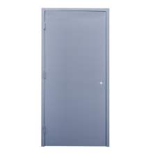 36 in. x 84 in. Fire-Rated Gray Right-Hand Flush Steel Prehung Commercial Door and Frame