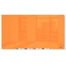 Magnetic Glass Dry Erase Board - 48"x96" - Orange