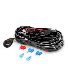 16AWG Car Light Bar 12V Wire Cord Wiring Harness 1 Lead With On/Off Button Switch Relay Fuse