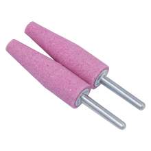 3/4" (D) x 2-1/2"  (T), A1, Vitrified Aluminum Oxide Mounted Points, Abrasive, Tree End, 2 Pcs, Made In Taiwan